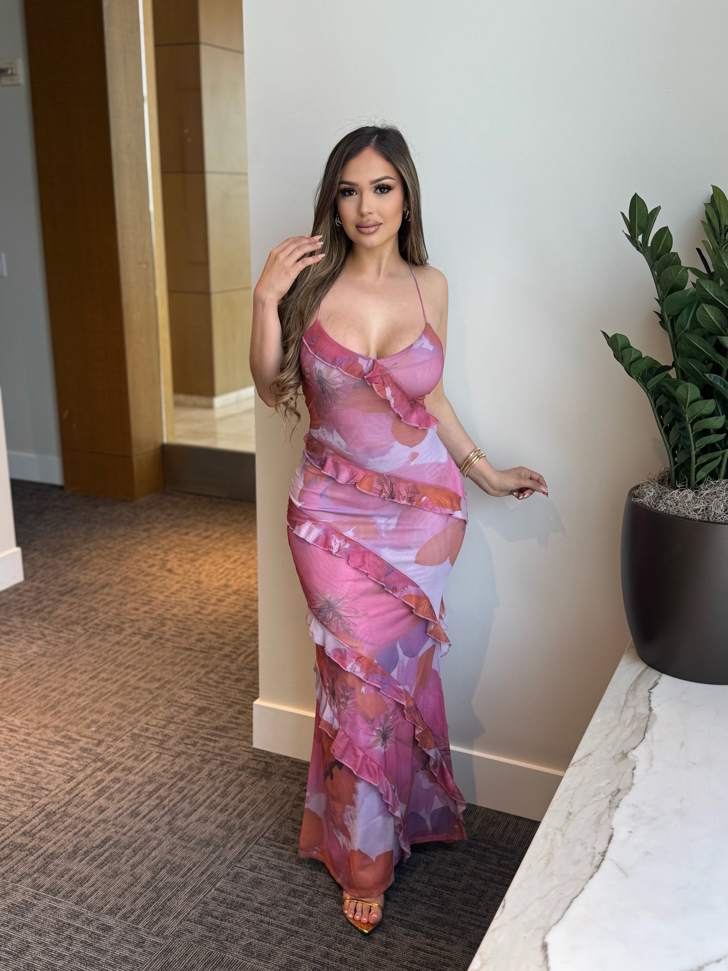 Amber Lace up Dress