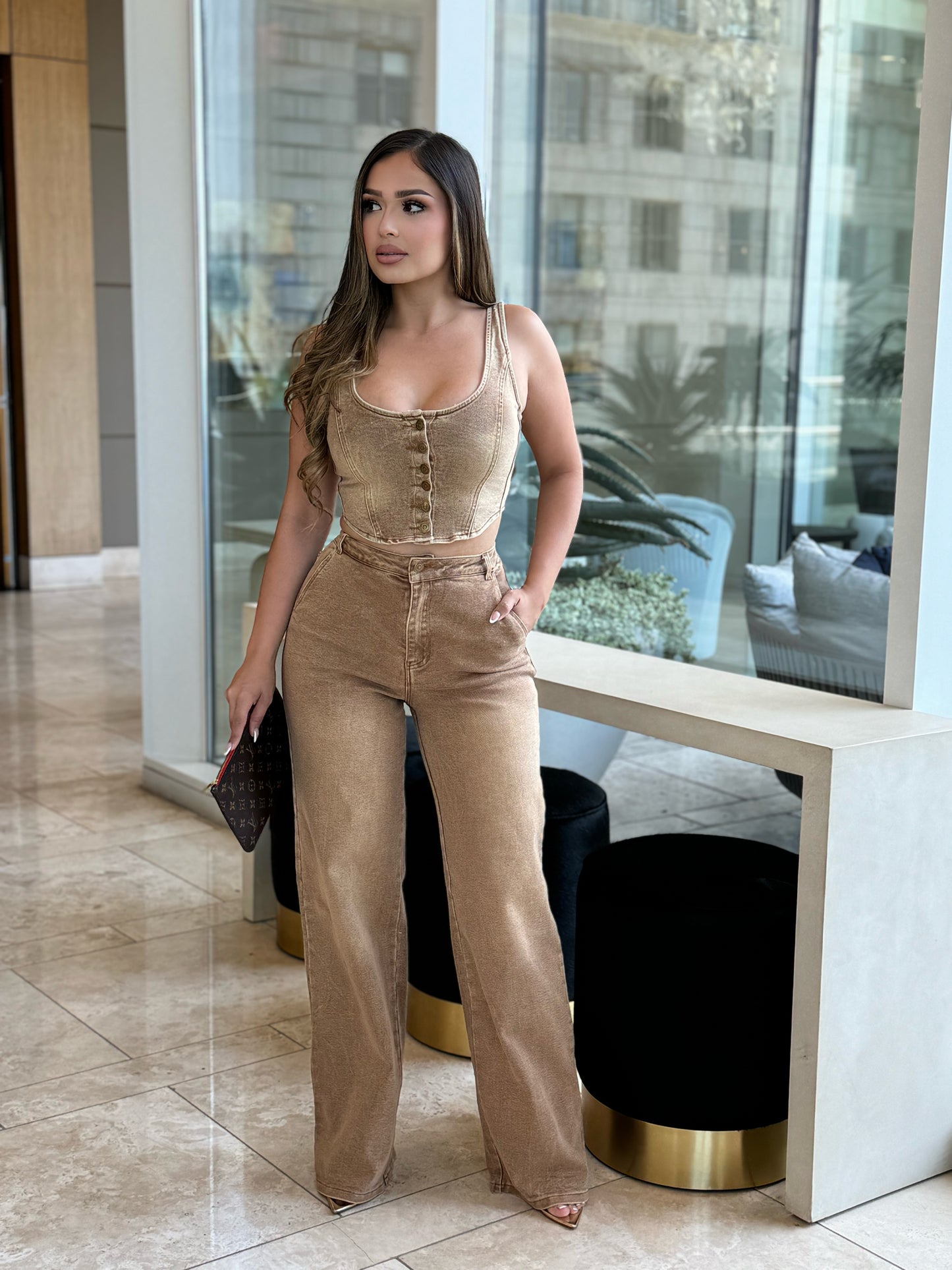 Jacqueline Denim two Piece Set