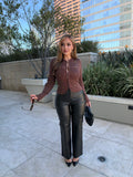 AnaSophia Faux Leather Jeans